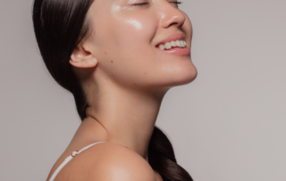 Woman smiling with beautiful skin
